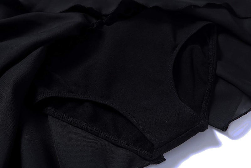 MdnMd Black Toddler Girls Dance Leotard with Ballet Tutu Skirt Ballerina Outfit Dress Camisole (Age 4-6 / 4t,5t) - Image 5